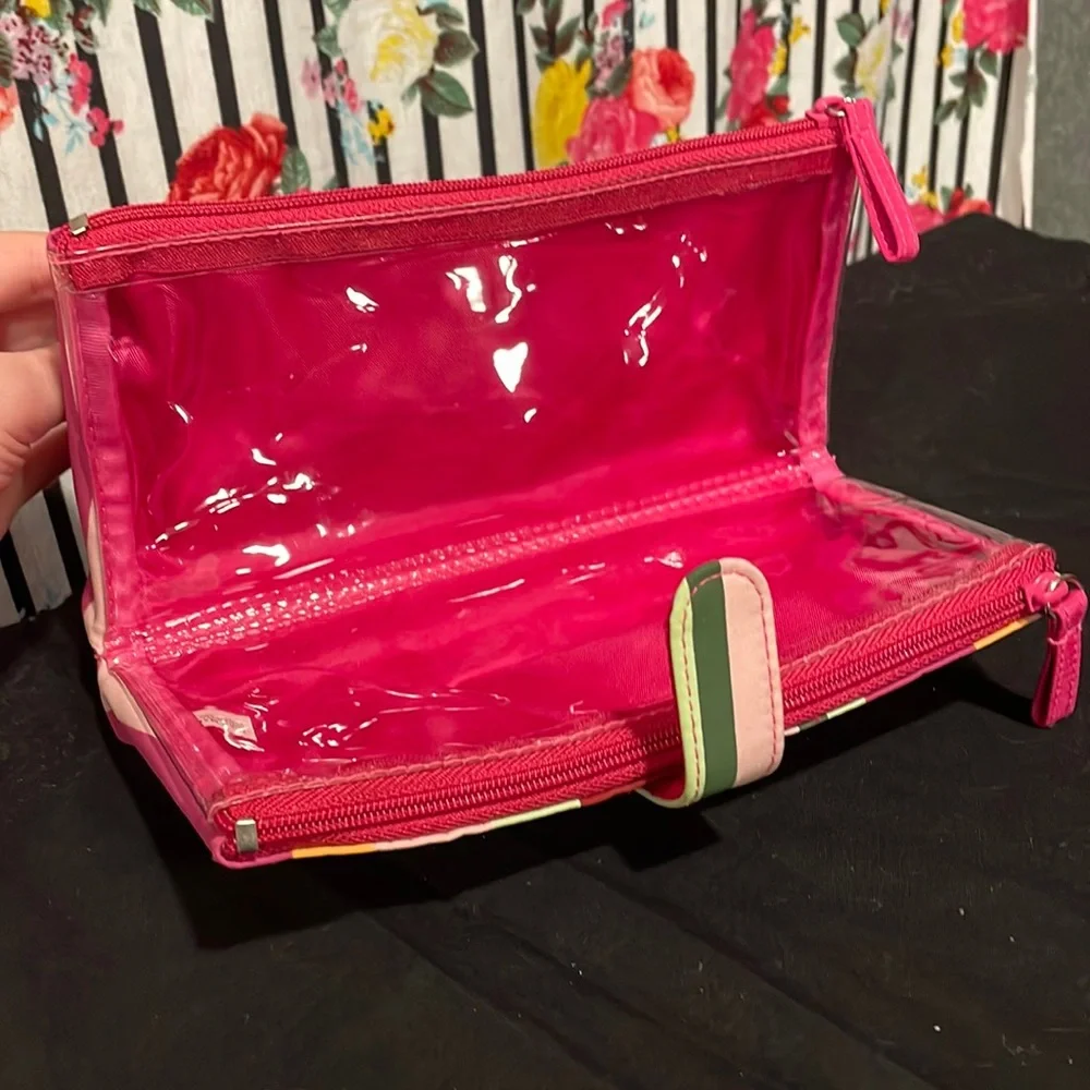 3/$10 🪻 NWT! small pink striped makeup bag